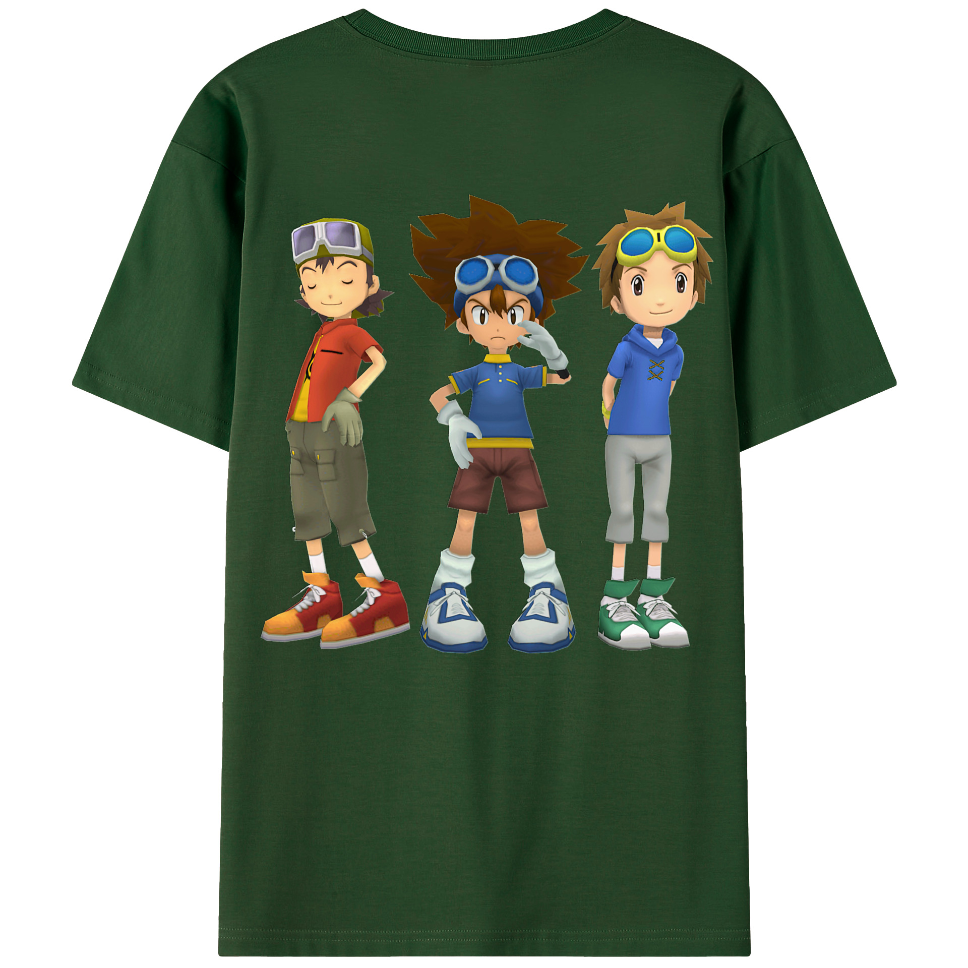 （画像用） Digimon デジタルモンスター/デジモン 綿100％半袖Tシャツ（背面プリント）